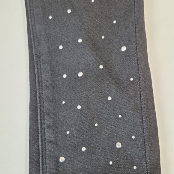 Black Jeans with Pearl Details - Picture 3 of 4